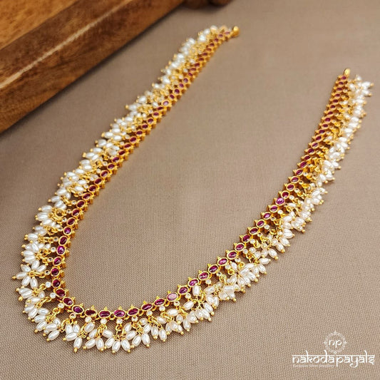 Guttapusalu Pink Oval Neckpiece (Gn9550)