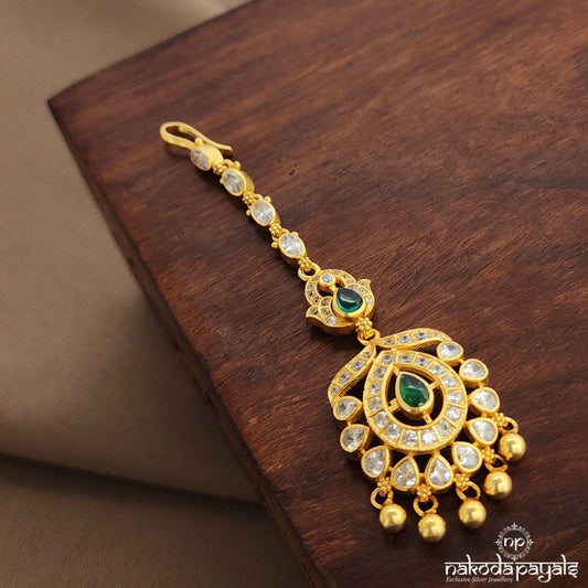 Green Lotus Maang Tikka (Gm1113)