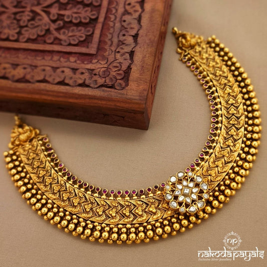 Exquisite Floral Peacock Neckpiece (Gn10647)