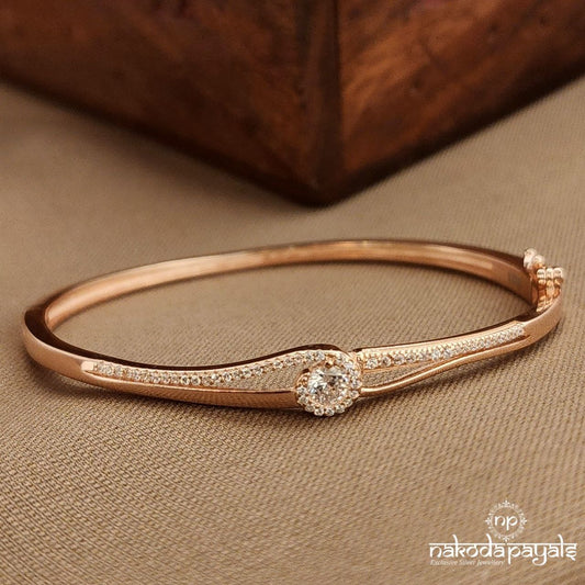 Glittering Rose Gold Kada (St3804)