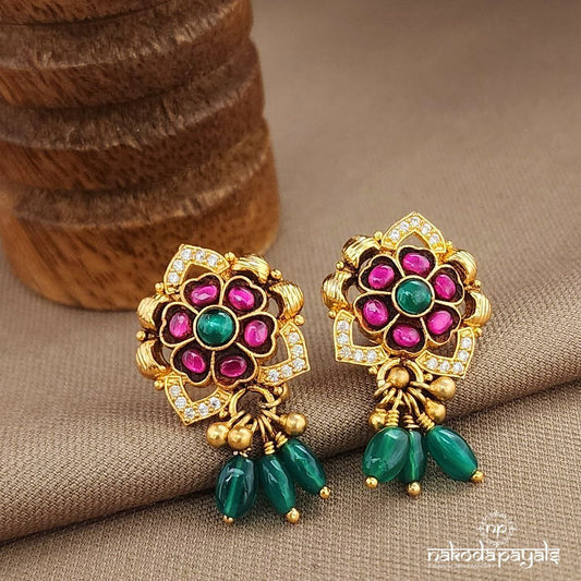 Green Drop  Studs (Ge10077)