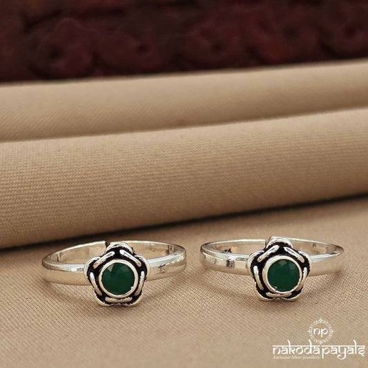 Cutsy Green Dot Toerings (T4866)