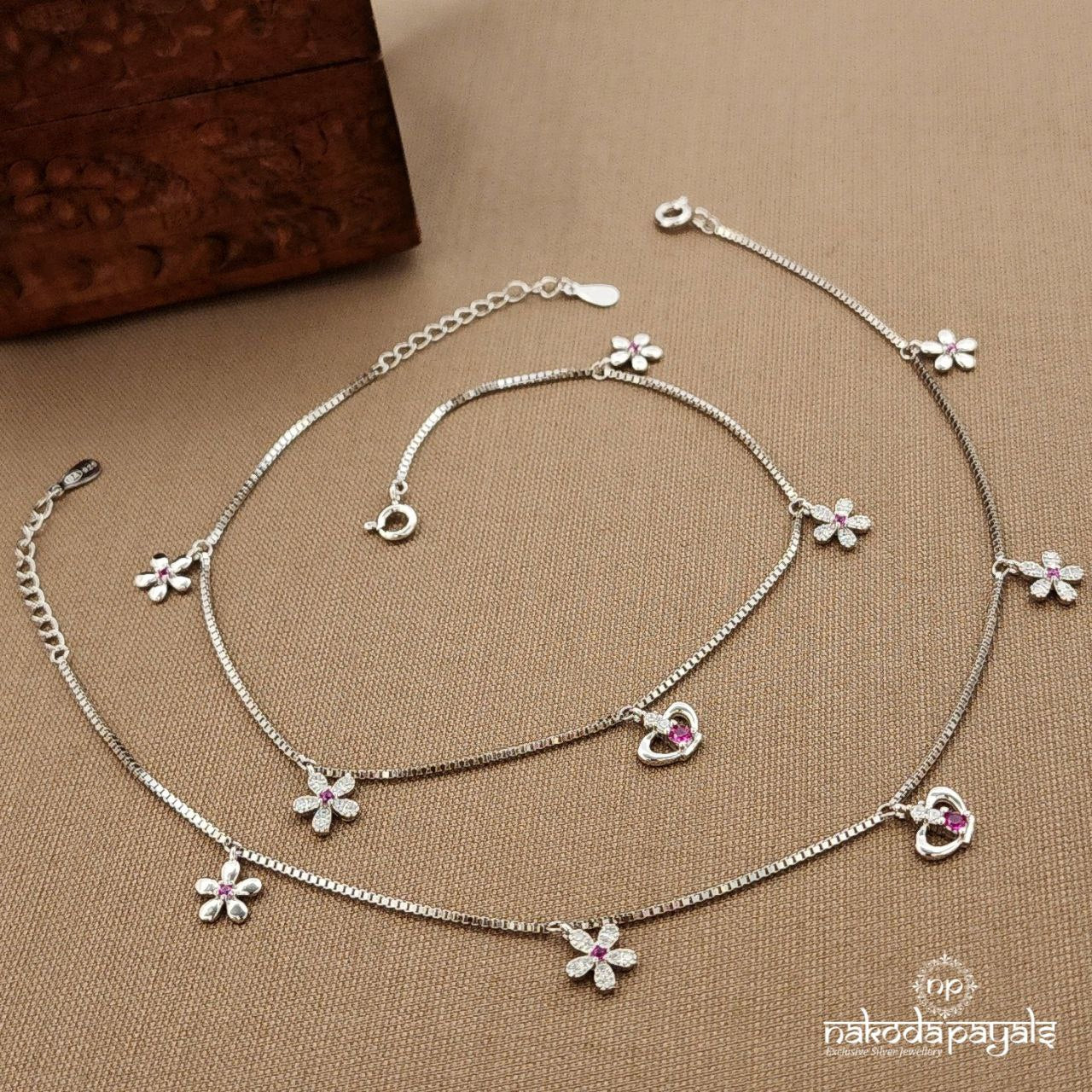 Floral Drop Anklets (A6712)