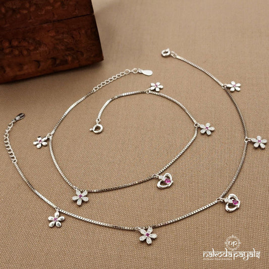 Floral Drop Anklets (A6712)