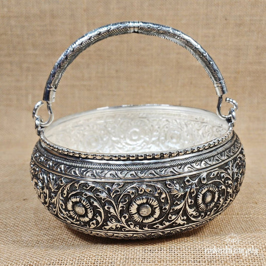 Carved Flower Basket (Aa1540)