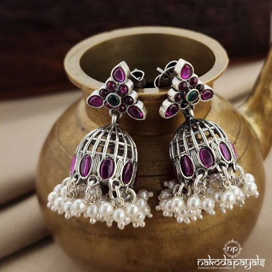 Kemp Pearled Drop Jhumka (J1174)