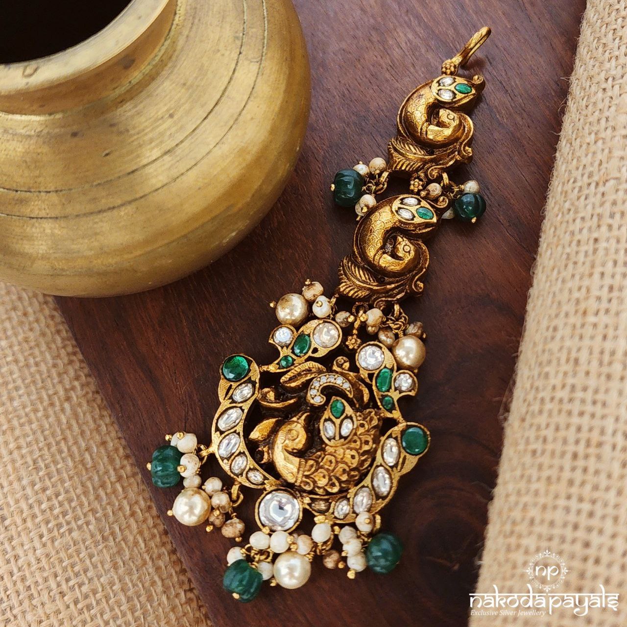 Pearled Drop Kundan Maang Tika (Gm0939)