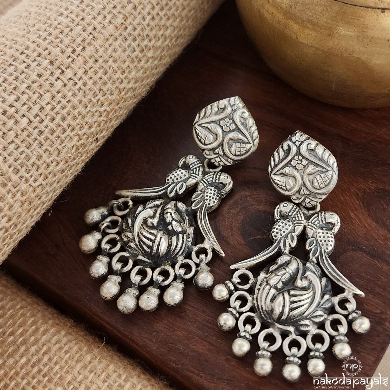 Twin Peacock Earrings (C3418)