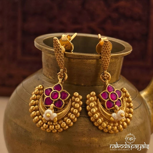 Half Moon Floral Chandbali (Ge11261)