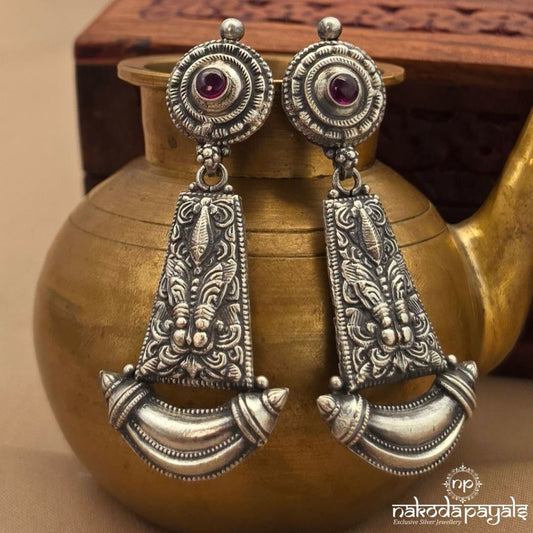 Floral Oxidised Earrings (C4269)