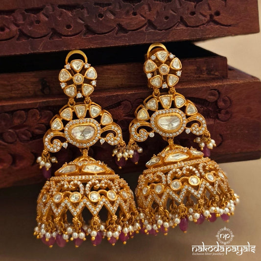 Fabulous Moissanite Jhumka (Ge10982)