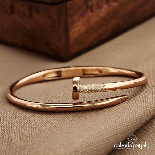 Openable Rose Gold CZ Kada (St3760)