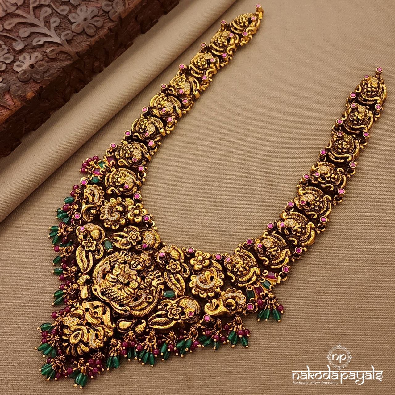 Pink Dotted Lakshmi Neckpiece (Gn9812)