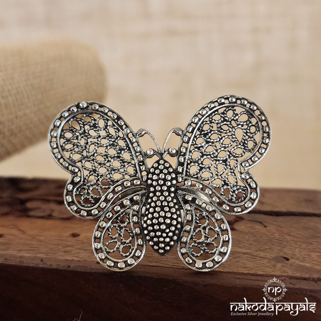 Butterfly Plain Finger Ring (F2529)