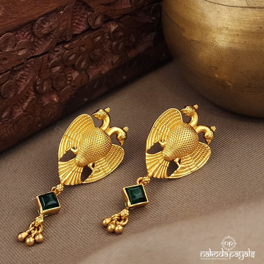 Green Gandaberunda Earrings (Ge9990)