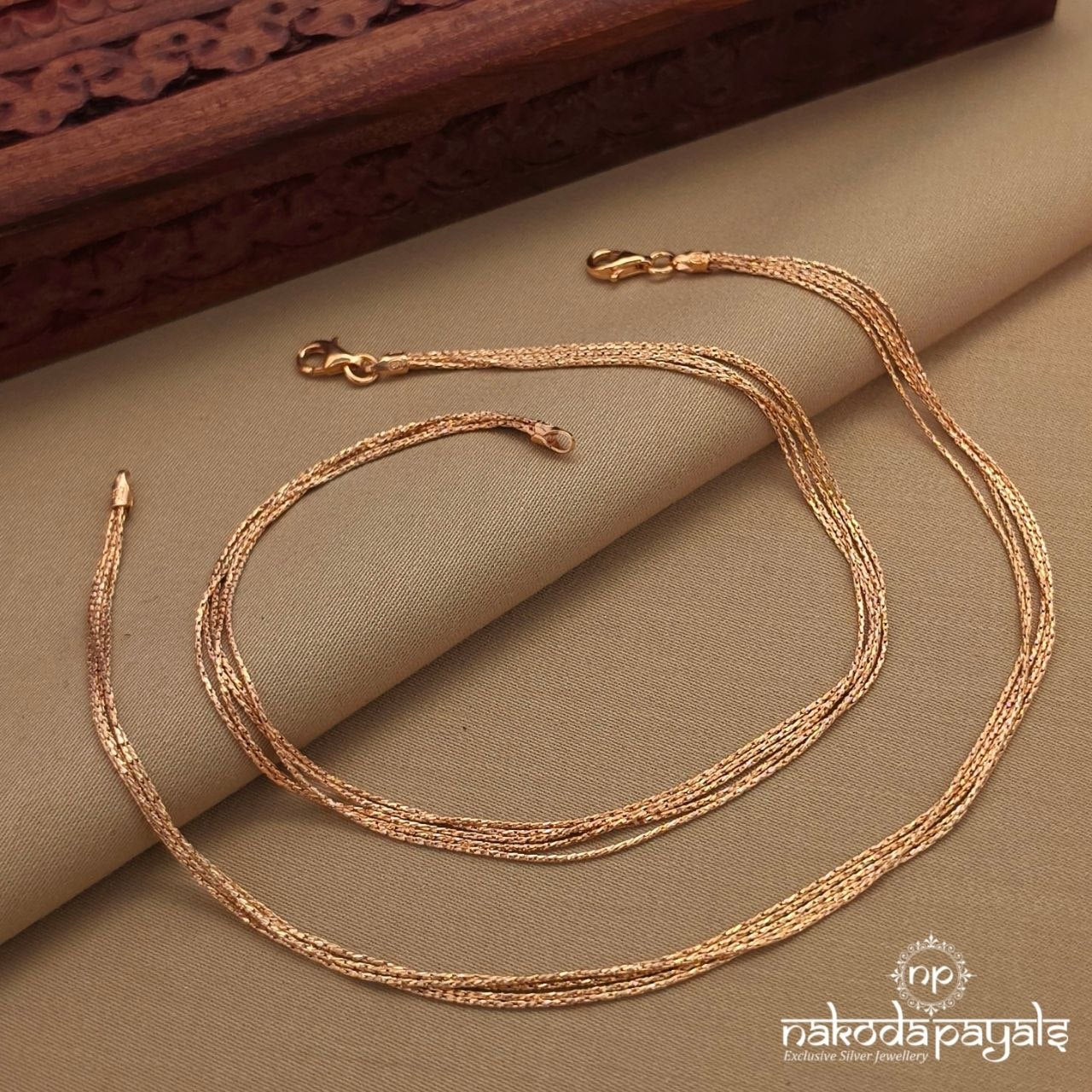 Rose Gold Five  Anklet (A6864)