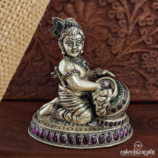 Makhan Chor Krishna Idol (Aa0580)