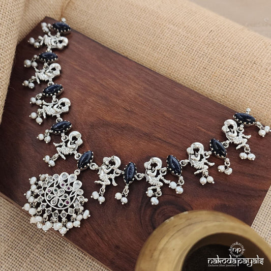 Dancing Girl Blue Neckpiece (N10700)