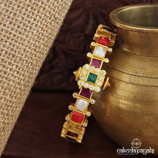 Navaratna Squarish Single Kada (Gk3001)