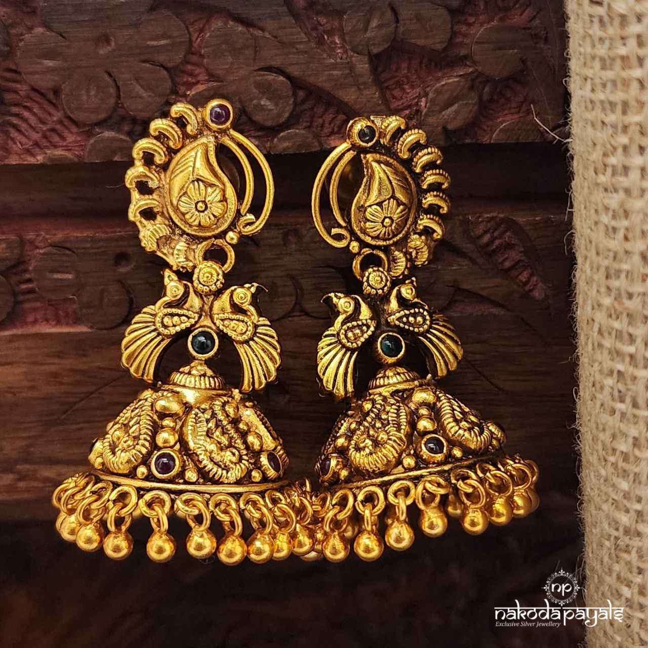 Mango Ball Drop Jhumka (Ge10248)