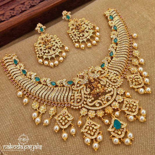 Exclusive Lakshmi Neckpiece With Earrings (Gn10572)