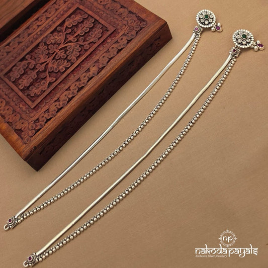 Greenish Oxidised Anklet (A7007)