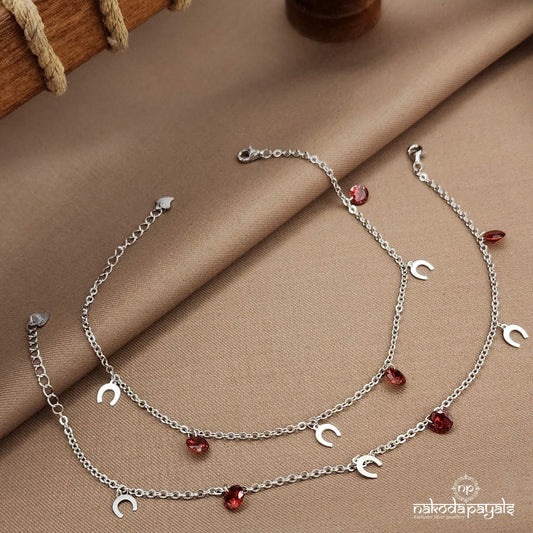 Gorgeous Emerald Red Anklet (A6667)
