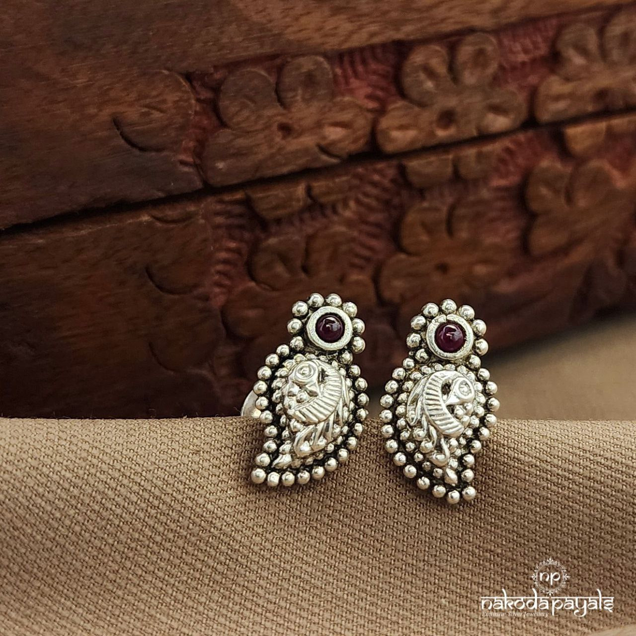 Pink Dot Mango Studs (S3692)