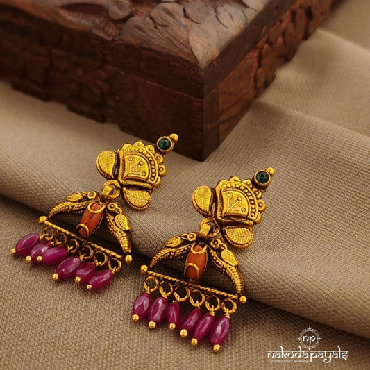 Pink Drop Earrings (Ge10296 )