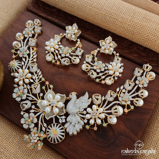 Amara Blossoms Neckpiece With Earrings (Gn8830)