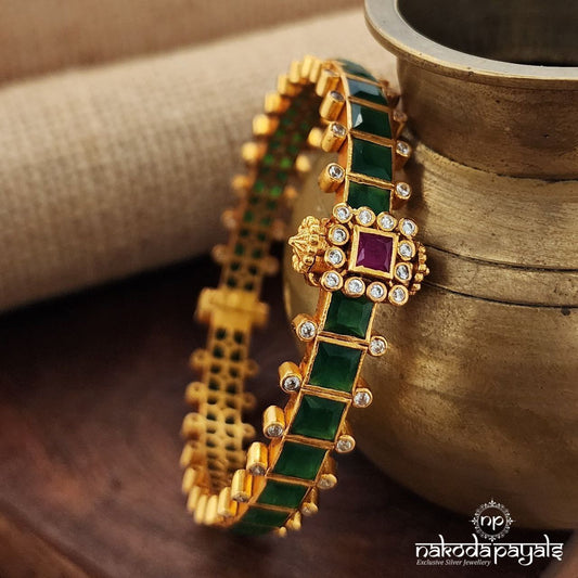 Squarish Green Screw Kada (Gk2969)