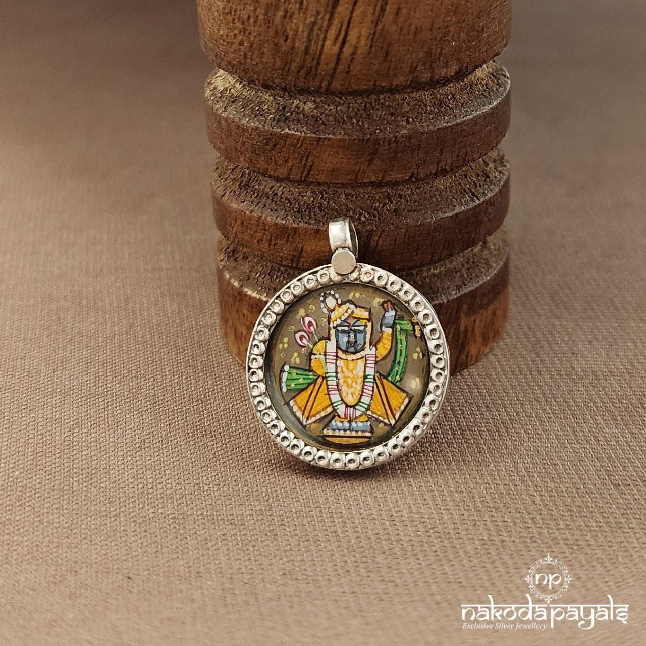 Circular Shreenathji Pendant (P2483)