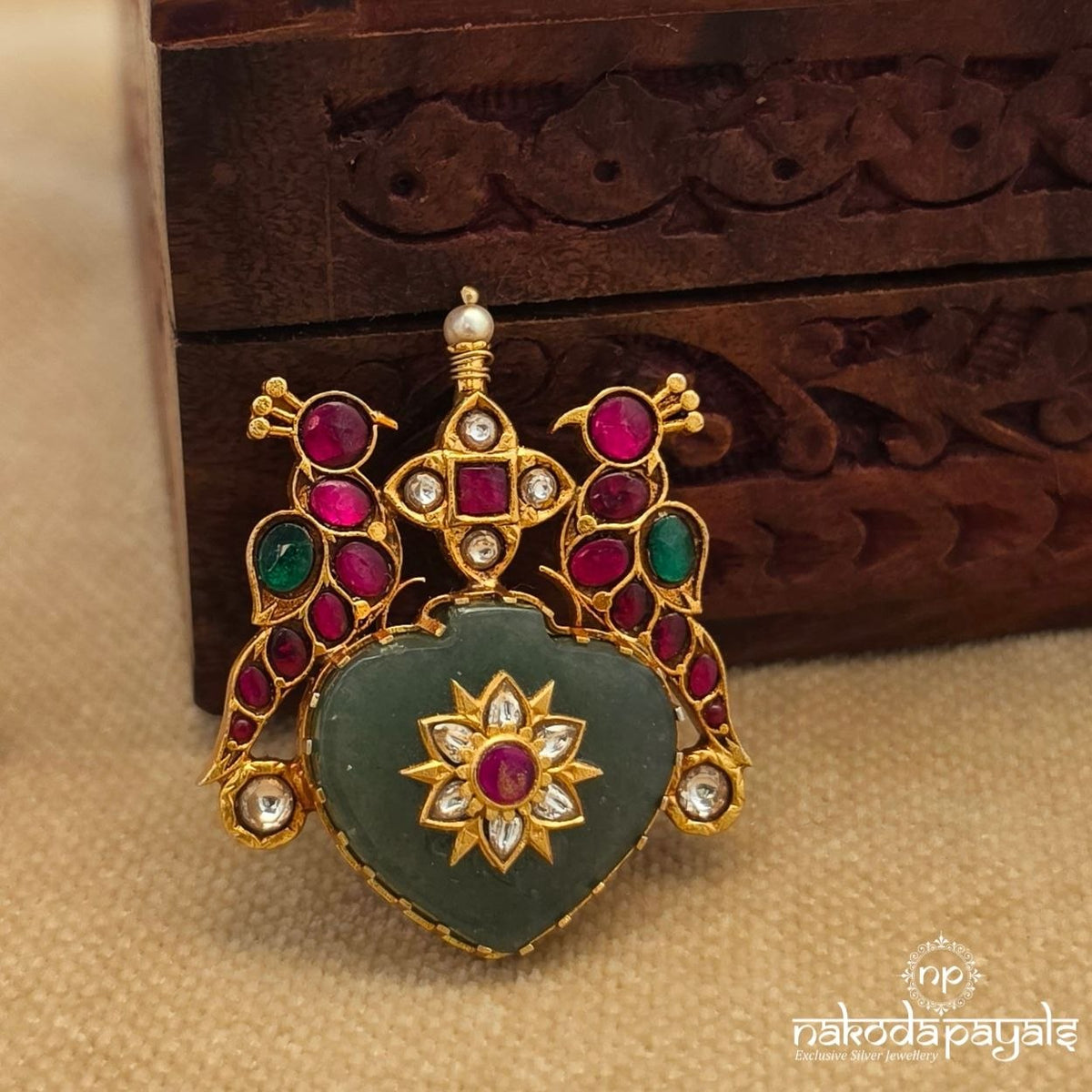 Twin Birdy Kundan Pendant (Gp2645)