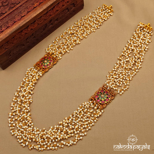 Kundan Pearl Endearing Neckpiece (Gn10442)