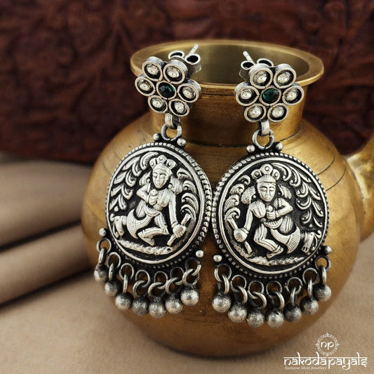 Tribal Circular Drop Earrings (C3310)