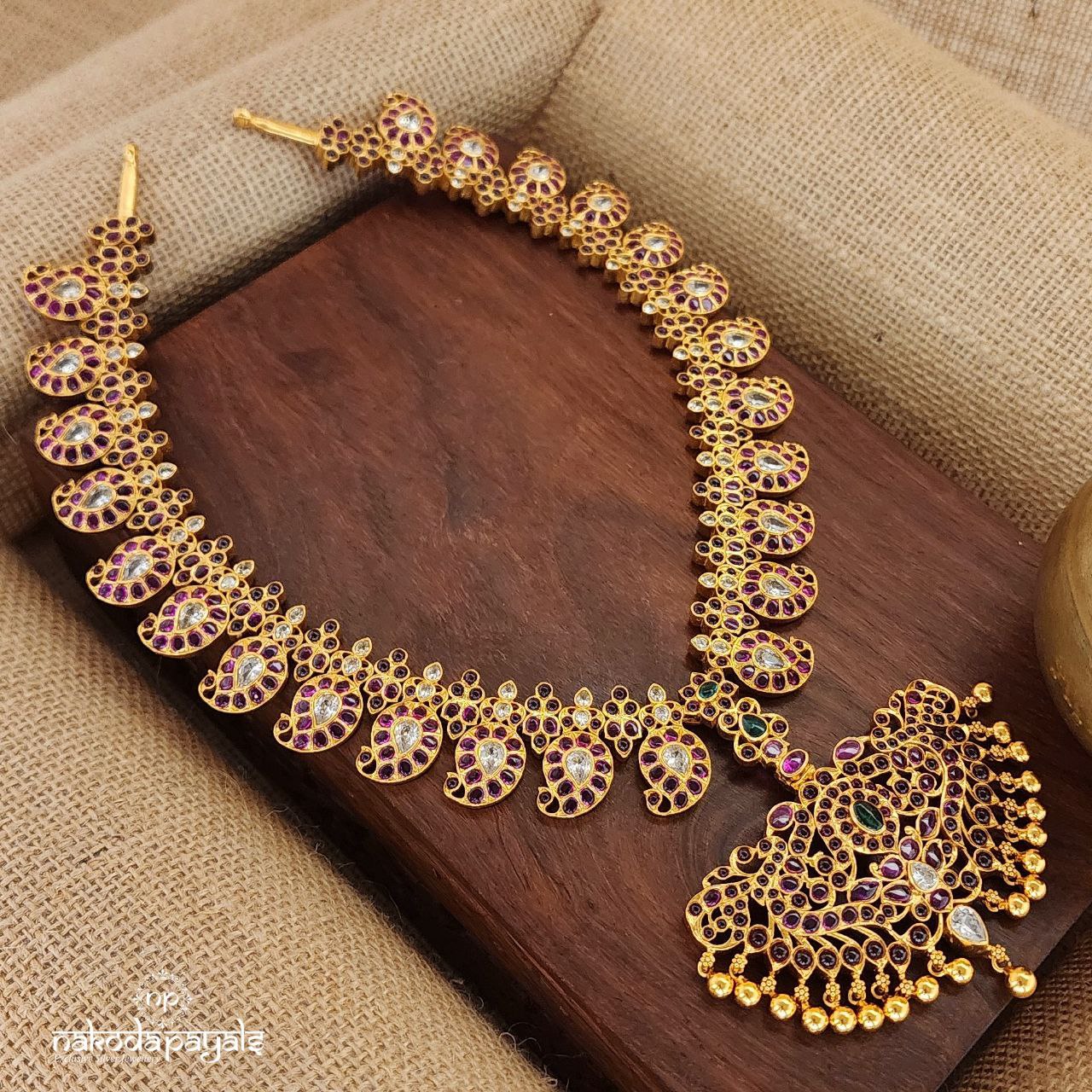 Traditional Twin Peacock Neckpiece (Gn8335)
