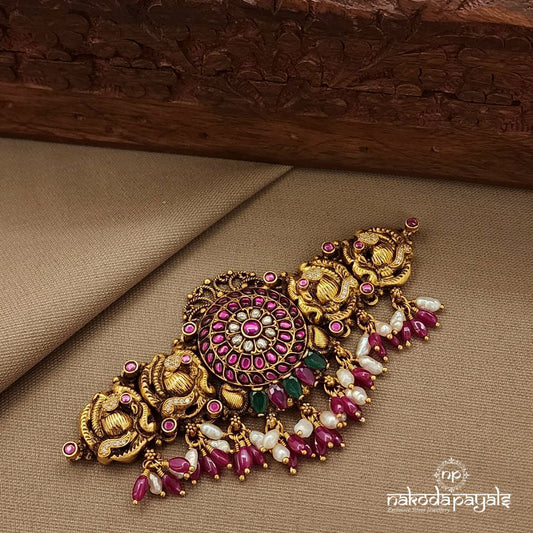 Pink Drops Kundan Choker (Gn9797)