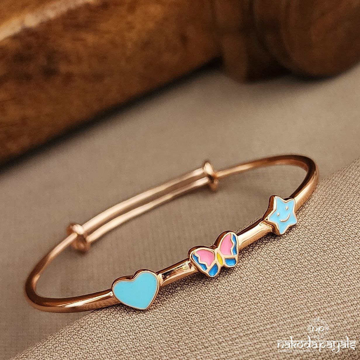 Rose Gold Butterfly Single Kada (Ka9428)