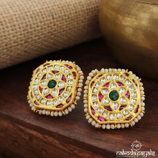 MultiColor Kundan Studs (Ge9098)