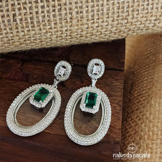 Emerald Green Drop Earrings (St3044)