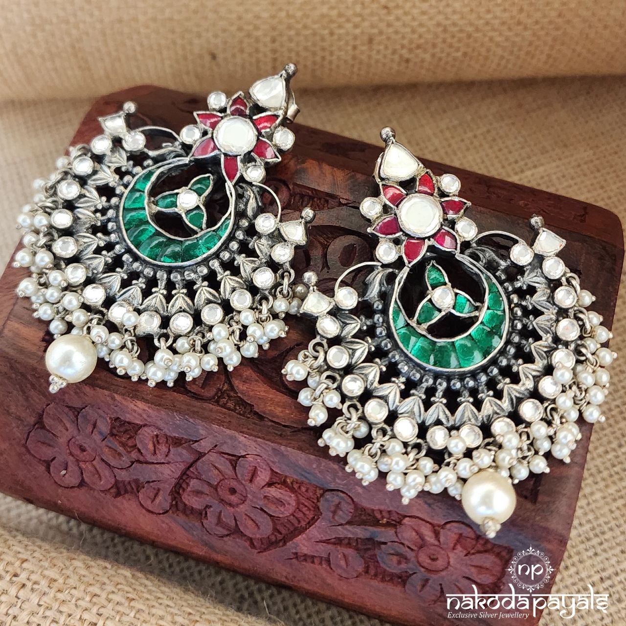 MultiColor With Pearled Earrings (C8171)
