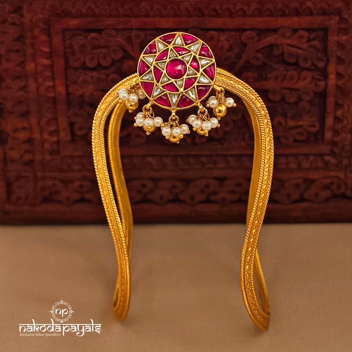 Pink  Pearled Vanki Armlet (Ha0112)