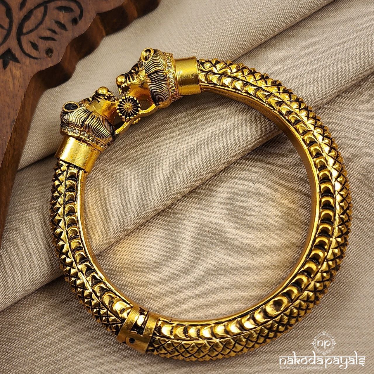 Elegant Lion Single Screw Kada (Gk2890)