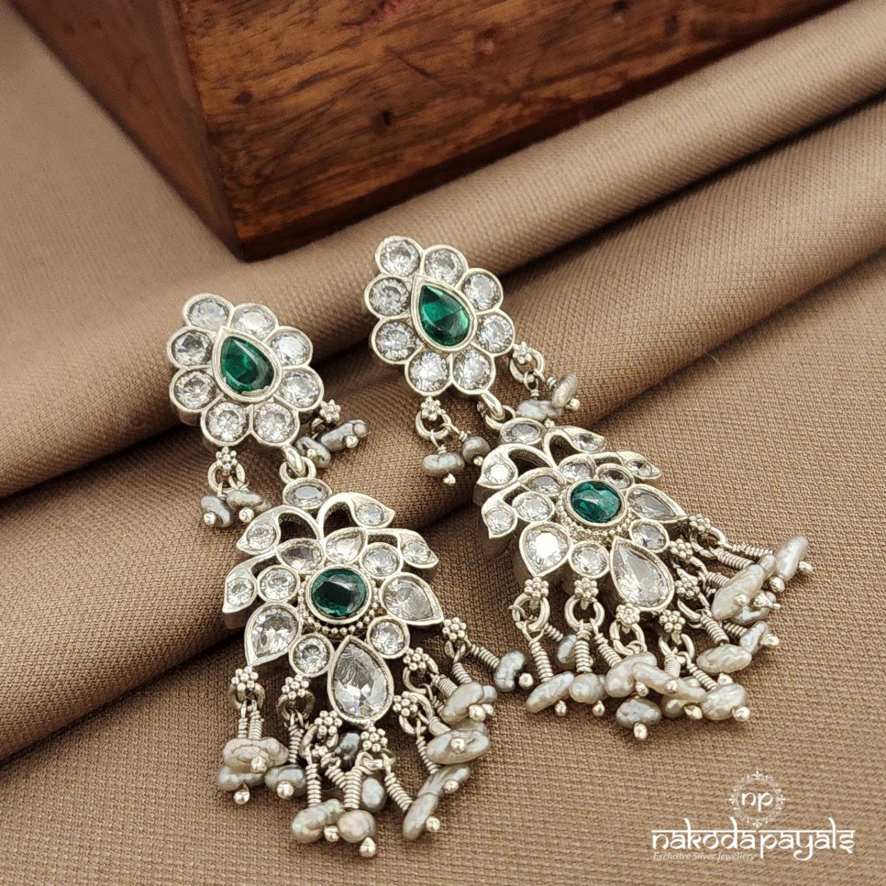 Elegant Pearled Drop Earrings (C3788)