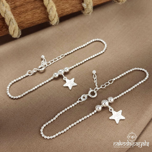Dangling Star Drop Kids Anklets (Ka9397)