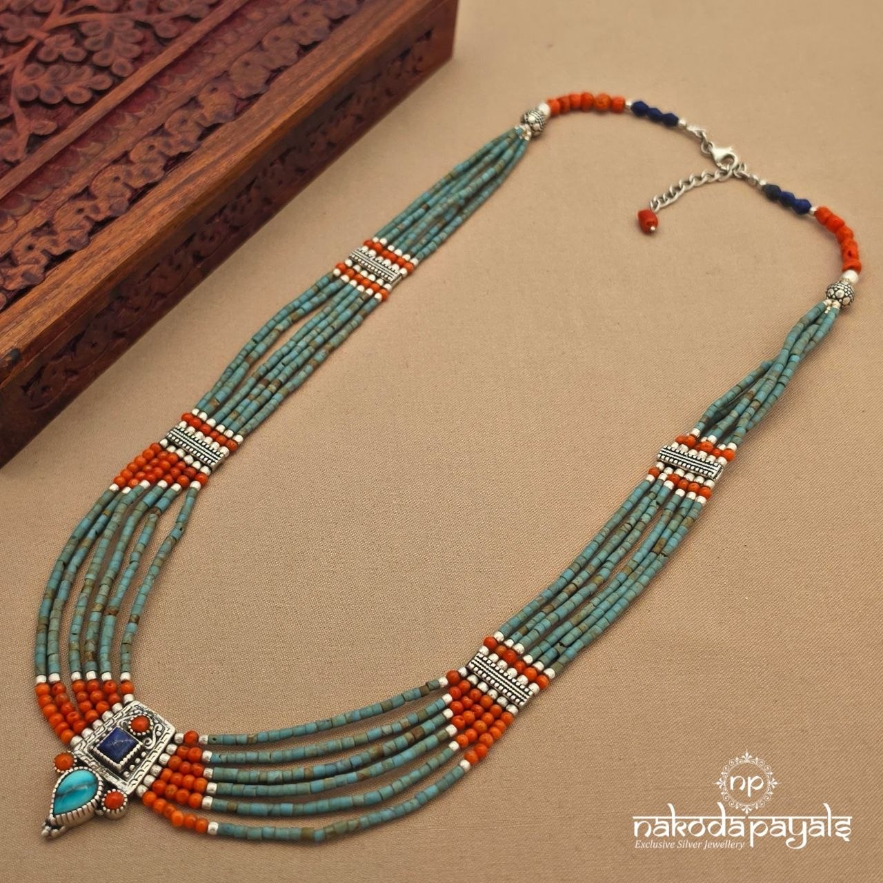 Turquoise Bloom Neckpiece (N12056)