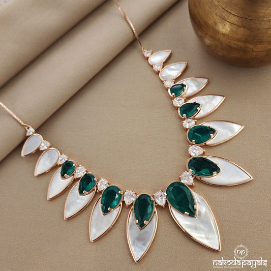 Green MOP Neckpiece  (St3447)