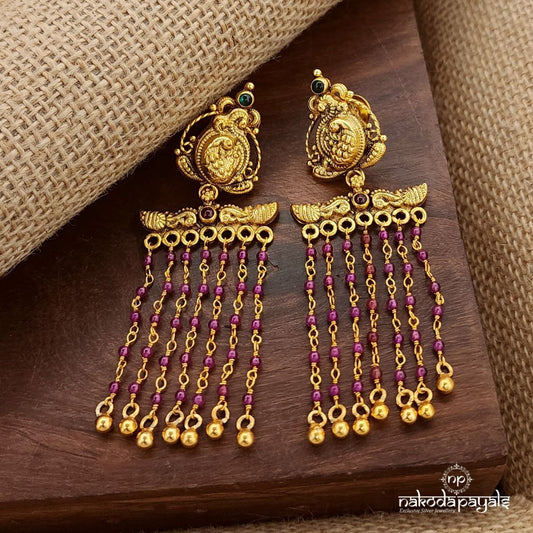 Peacock Floral  Earrings (Ge9517)