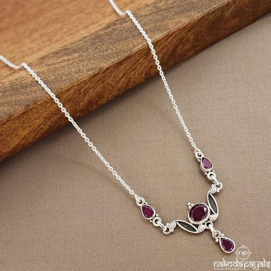 Unique Pink Lotus Neckpiece  (N11034)