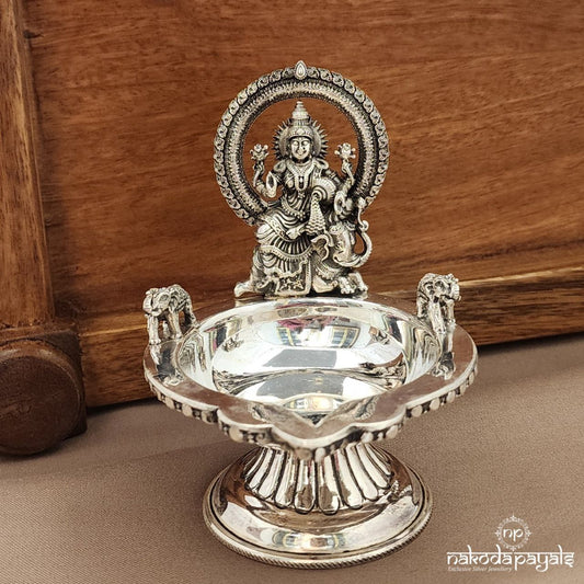 Circular Oxidised Kamakshi Deepam (Aa2062)